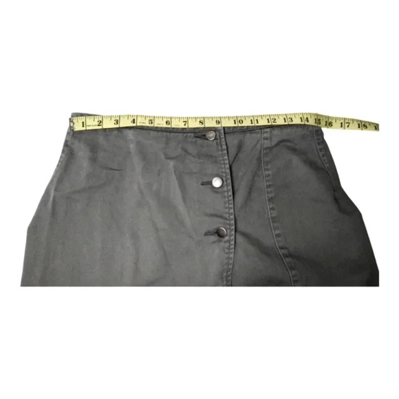 Vintage Eddie Bauer 90s Denim Maxi Skirt Grey/Gray Size 12 Modest 100% Cotton - Picture 11 of 11